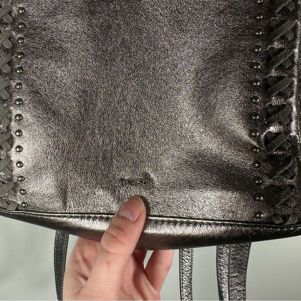 The Sak Graphite Metal Loyola Leather Convertible Purse Backpack NWT One Size - Picture 4 of 14